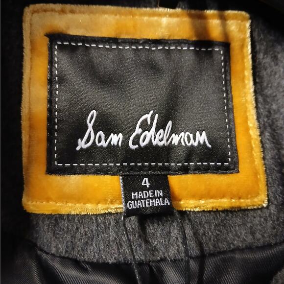 Sam Edelman Women's Wool Blend Peacoat Size 4 Gray Double Breasted Winter Coat - Picture 7 of 12